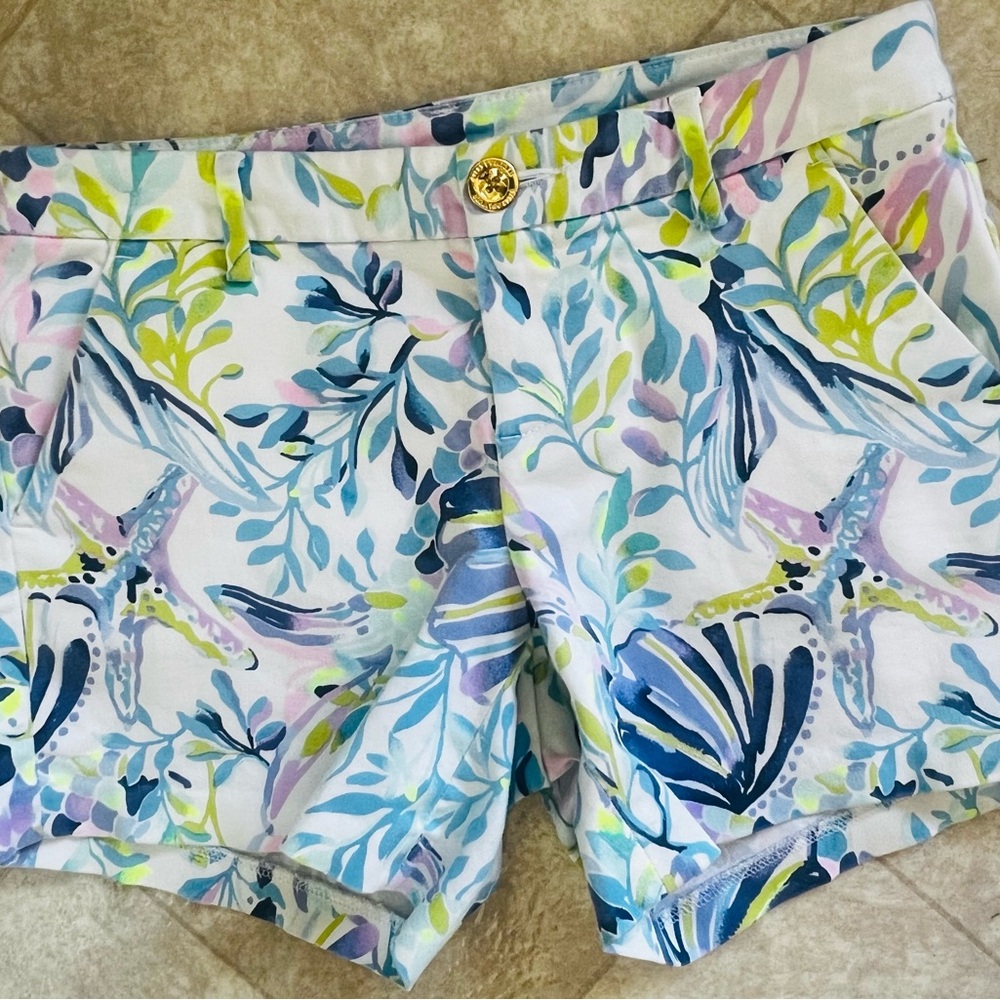 Lilly Pulitzer Fishful Thinking Shorts 💙💚🩵